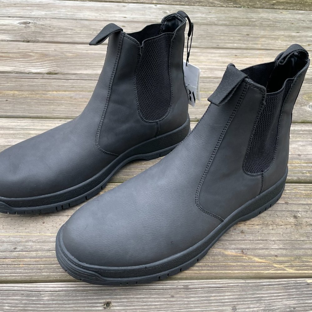 Zara Men Boot Shoes Black High Top Airfit Comfort - Picture 10 of 10